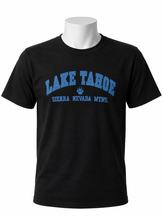 Port and Company Other - Lake Tahoe Sierra Nevada Mtns. Short Sleeved Graphic T-shirt Black Small